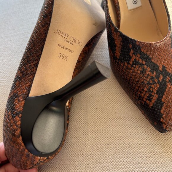 *NEW* Jimmy Choo Marcela 85 Snake Print Pumps - US 6 - Picture 8 of 15